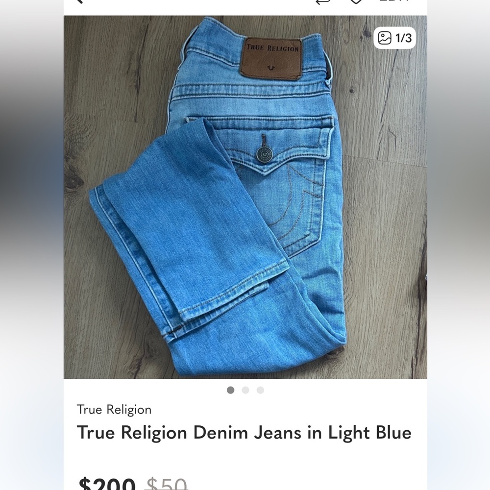 2 pairs True Religion Black Denim Pants 2 pairs for lower price
